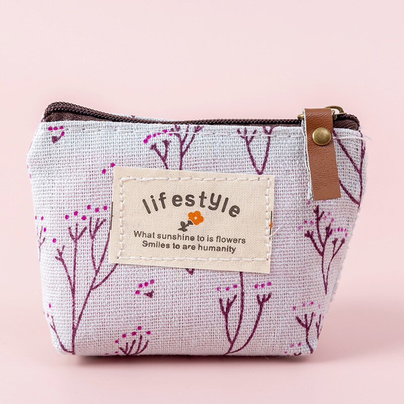 Mini borse di moda portamonete con motivo floreale portamonete in tela portamonete portamonete portamonete da donna per ragazze