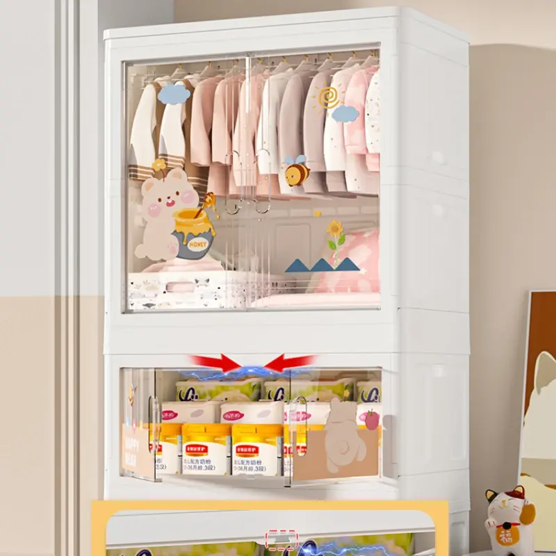 Armoires en plastique pour enfants, armoires de chambre à coucher, Cisco pour bébé, meubles de maison pour enfants, MR50CW