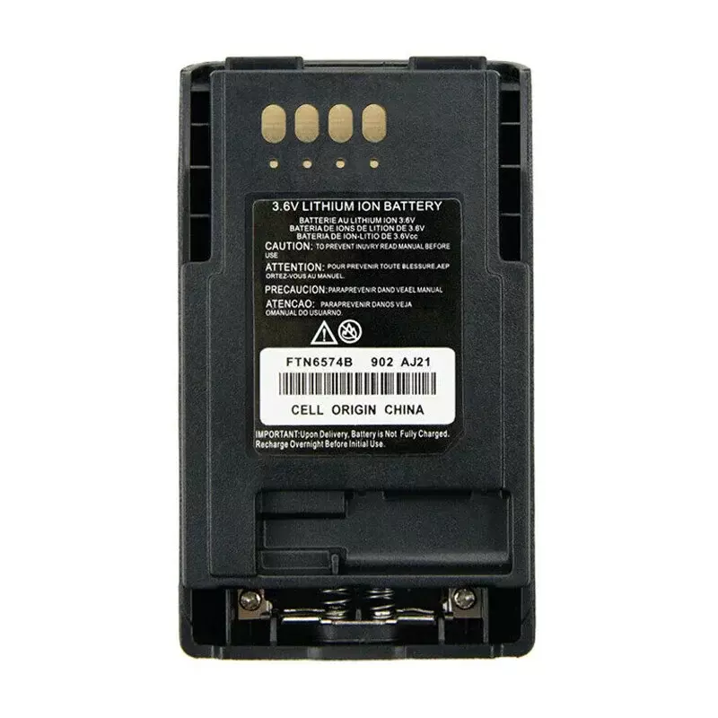 Bateria do Walkie Talkie de Motorola, Novo, 3.6V, 2700mAh, MTP850, MTP800, CEP400, MTP830S, FTN6574, FTN6574A, PMN6074, AP-6574, PMNN4351BC Ra