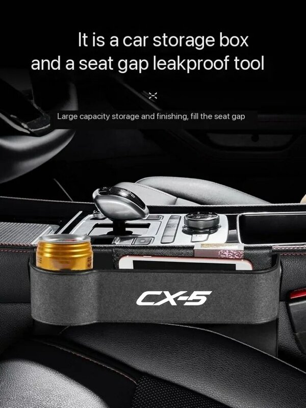 Car Seat Crevice Gaps Storage Box Seat Organizer Gap Slit Filler Holder For CX-5 CX5 Car Slit Pocket Storag Box