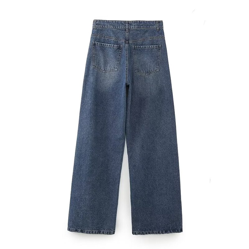 Strive & Di-Jeans maman rétro pour femme, pantalon en denim pour femme, taille haute décontractée, jambe large, petit ami, dames, mode