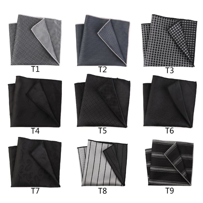 95AB polyester zakdoeken heren commerciële zaken donker patroon zakdoeken zakelijke zakdoeken voor commerciële zaken voor