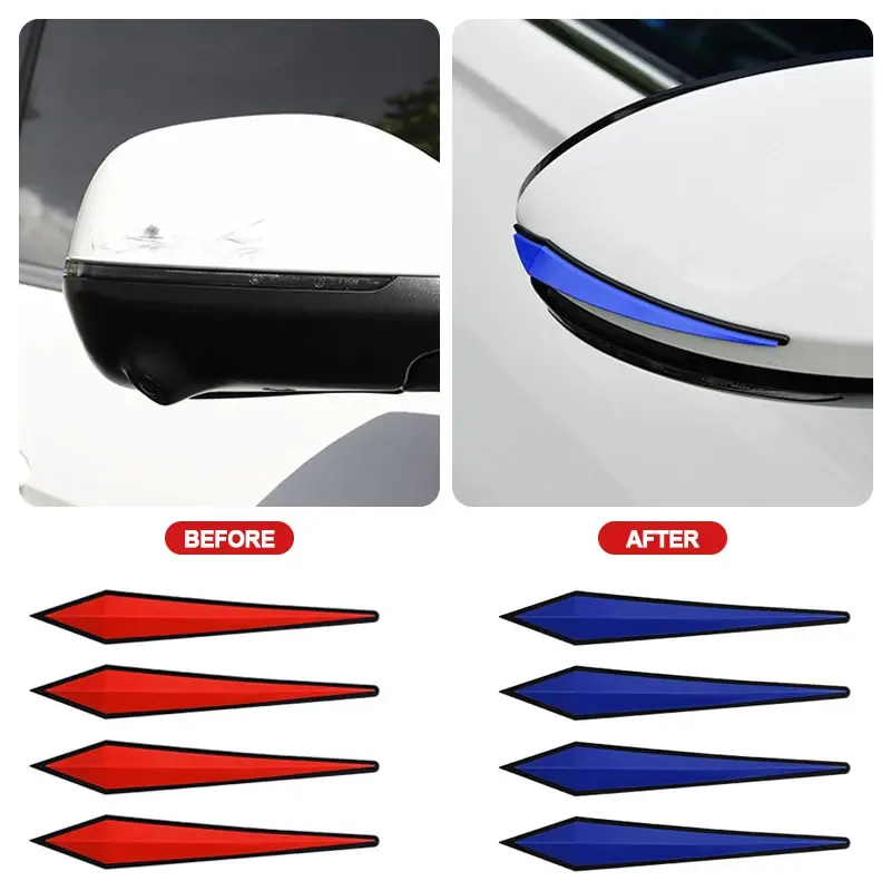 4Pieces 3D Sticker Car Door Protector Garage Rubber Wall Guard Bumper Safety Parking Wall Protection Car-styling Car Accessories