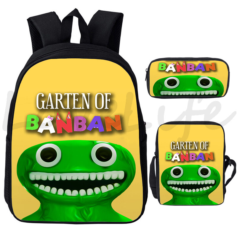 3pcs/set Anime Backpack Garten Of Banban School Bag Girls Boys Waterproof Rucksack Teenage Travel Bagpacks Back To School Gifts