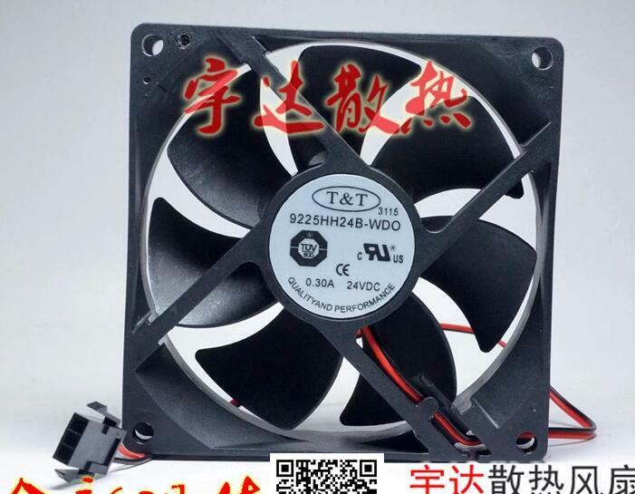 T&T 9225HH24B-WDO DC 24V 0.30A 90x90x25mm 2-Wire Server Cooling Fan