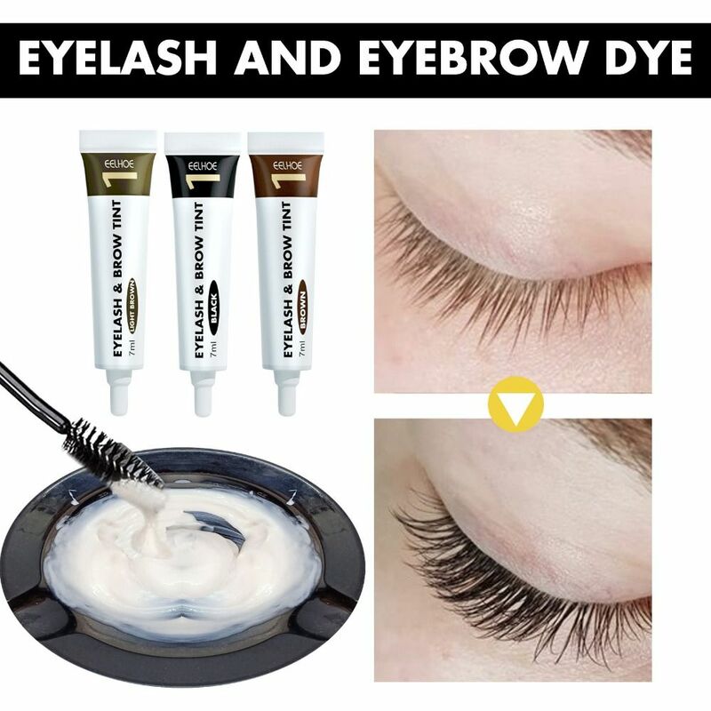 Eyebrow Dye Eye Makeup Super Durable Cosmetic Set Eyelash Color Kit Eyebrow Tint Cream Eyelash Mascara Enhancer 2 In 1