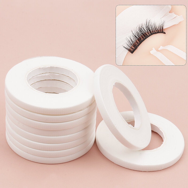 Mini cinta de extensión de pestañas para mujer, tejido de microporos transpirable, herramientas de maquillaje fáciles de rasgar, 4mm, 10 rollos