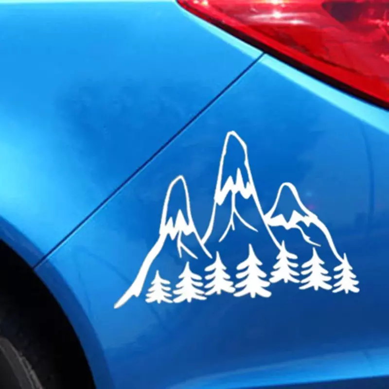 Etiqueta engomada del coche del árbol del montañismo-naturaleza salvaje, aventura, viaje, montañismo, accesorios para portátiles, pegatina decorativa con personalidad