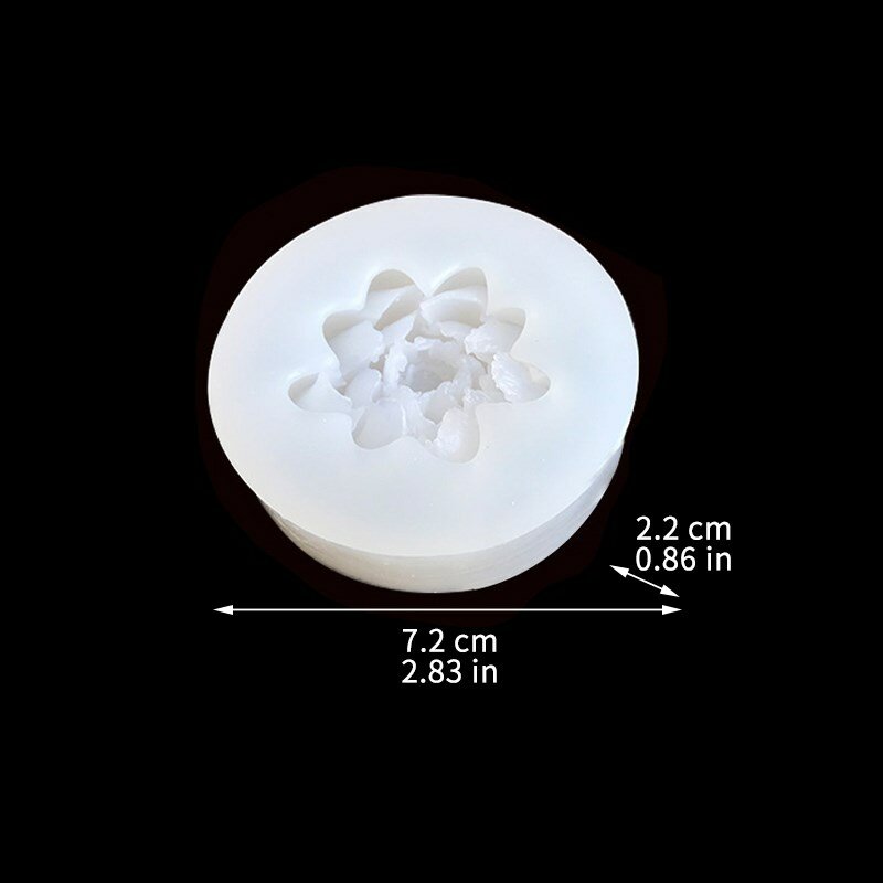 กาวสามมิติรูปดอกบัวแม่พิมพ์ซิลิโคนสำหรับของเหลว3D สำหรับตกแต่งเค้กช็อคโกแลตการตกแต่งขนมหวานอบครัว
