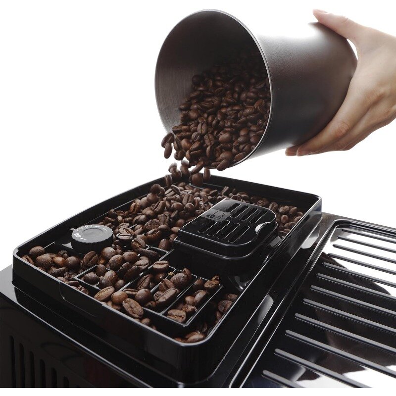De'Longhi Magnifica Start Automatic Espresso Machine dengan pembuih susu Manual, perak