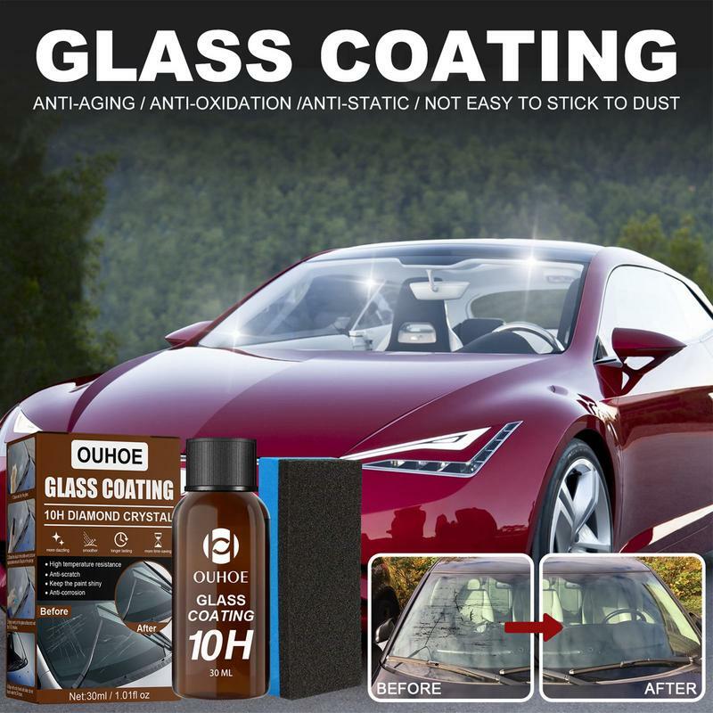 10 Uur Autoglascoating Auto Vloeibare Verfverzorging Vloeistof Super Hydrofobe Glascoating Set Polysiloxaan Nano-Materialen 