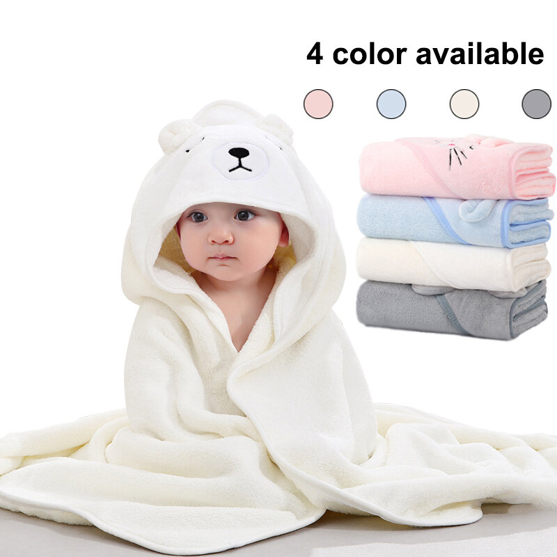 Recém-nascido Algodão Fleece Wrap Blanket, Toalha de Banho Infantil, Absorvente, Quente, 4 Estações, 80x80, 0-12 Meses Bebê