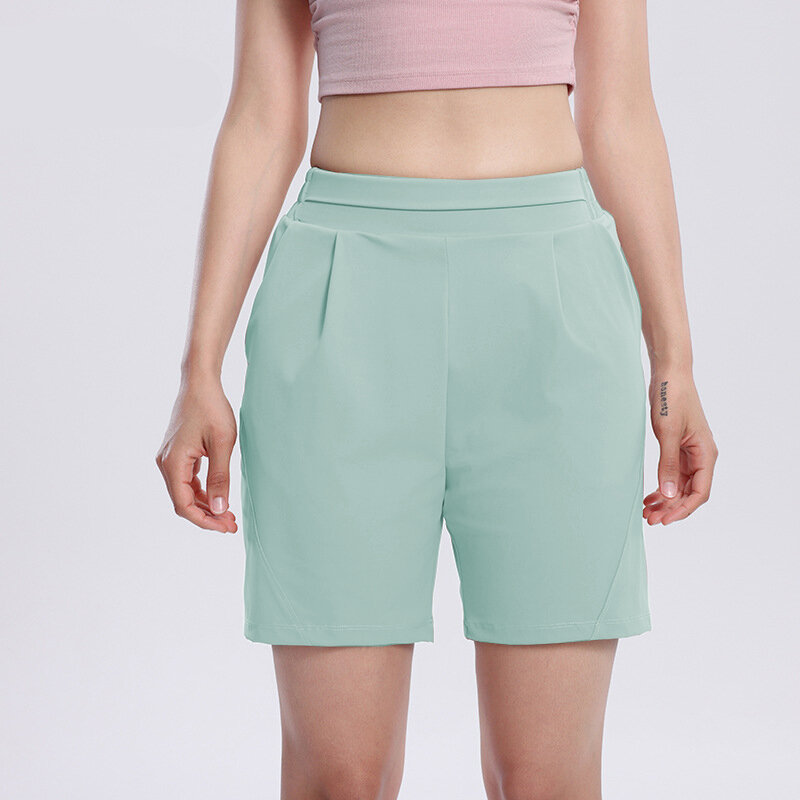 2 Colors NWT Women Shorts Stretch Summer Clothing Cotton Feeling Sports Yoga Bottom Free Shipping