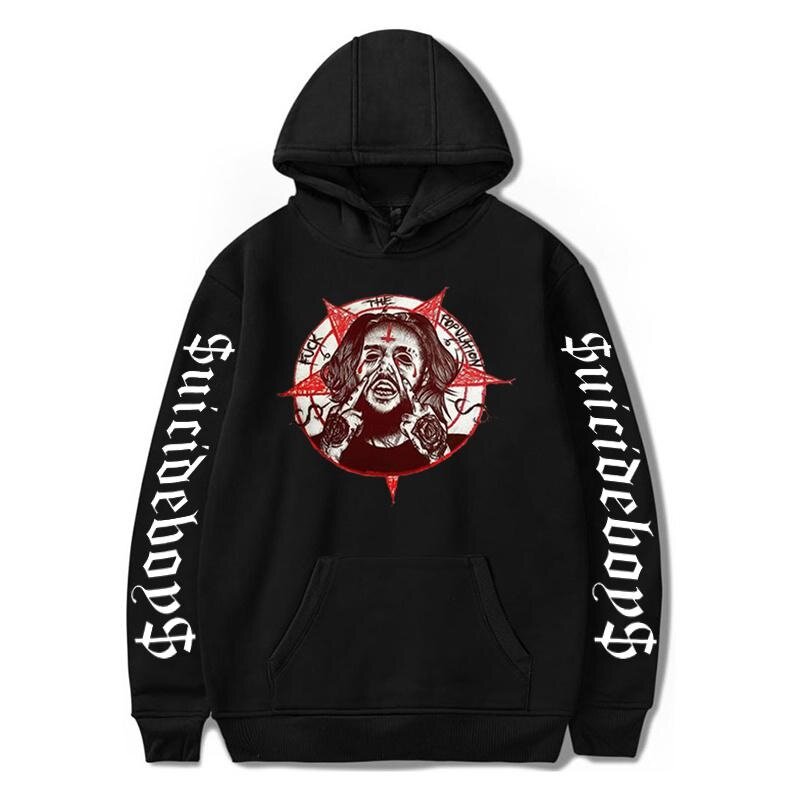(Hoodie kualitas tinggi) Suicide Boys hoodie untuk pria wanita musim gugur kasual bertudung nyaman Pullover Fashion Hip Hop kaus longgar