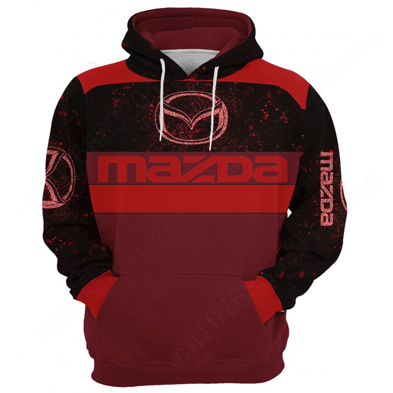 Mazda Sweatshirt Anime Oversize Zip Hoodies Harajuku 3D Printing Pullover Top Casual Hoodies For Men Women Unisex Clothing