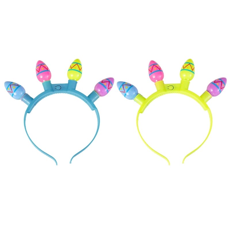 Y166 Festival Headband Happy Easter Colorful Hairhoop Adult Children Party Headdress