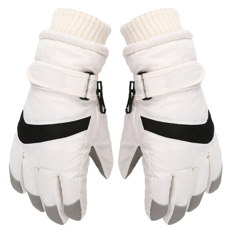 Anti Slip Winter Gloves Ribbed Cuff Designed Gloves Children's Warm Mittens