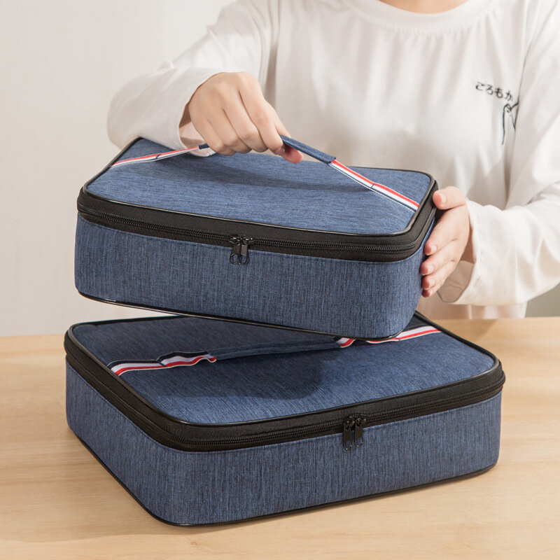 Vierkante Dikker Thermische Lunch Bag Bento Box Voedsel Carrier Geïsoleerde Koeler Opbergzakken Grote Ice Pack Picknick Pouch Vrouwen Lunchbag