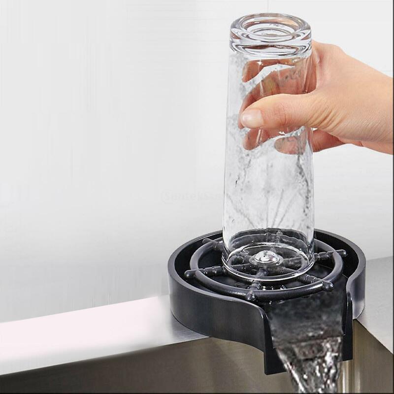 automatic coffee milk tea wine cup washer stainless steel kitchen faucet glass rinser for kitchen sink