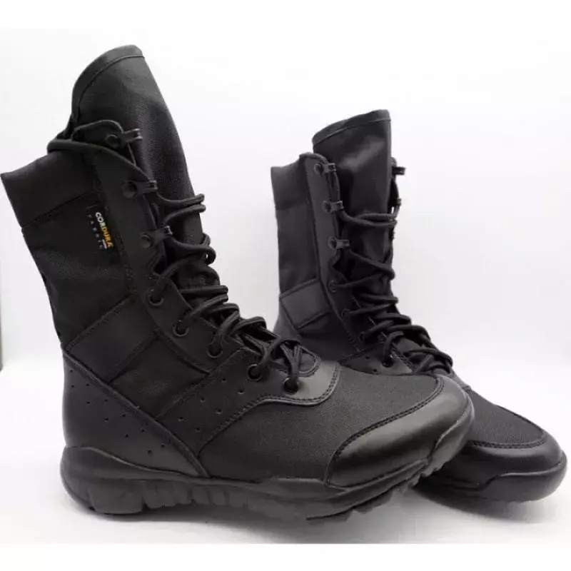 Chaussures de Travail Légères pour Homme, Bottes Militaires de l'Armée, Imperméables, à Lacets, Bottes de Moto en Maille, à la Mode