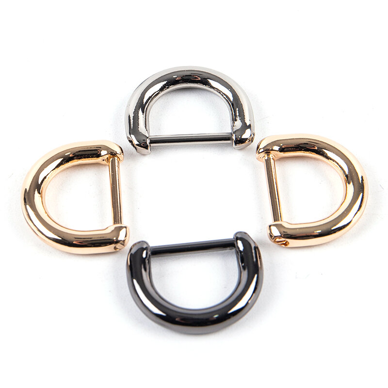 Hebilla de gancho de anillo en D de tornillo abierto extraíble, hebilla de Metal para bolso de artesanía de cuero, Asa de cinturón, correa de hombro, 1 paquete