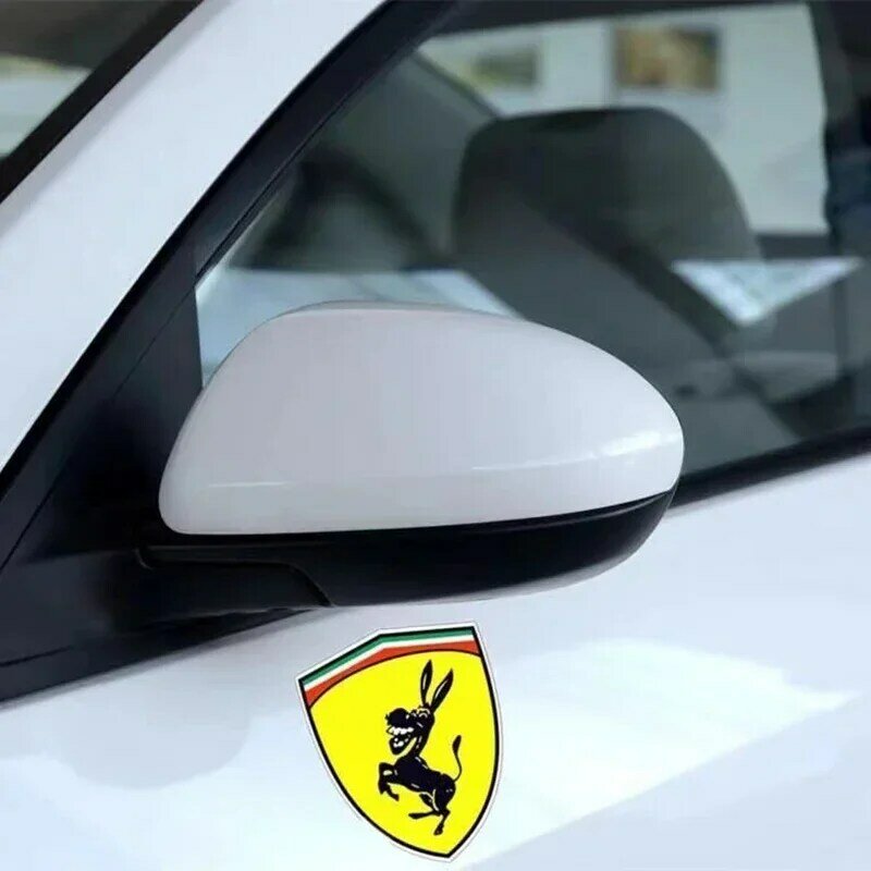3D Auto Aufkleber Esel Muster selbst klebende Aufkleber Dekoration Fahrzeug Aufkleber Zubehör Ersatz für Ferrari Typ 1