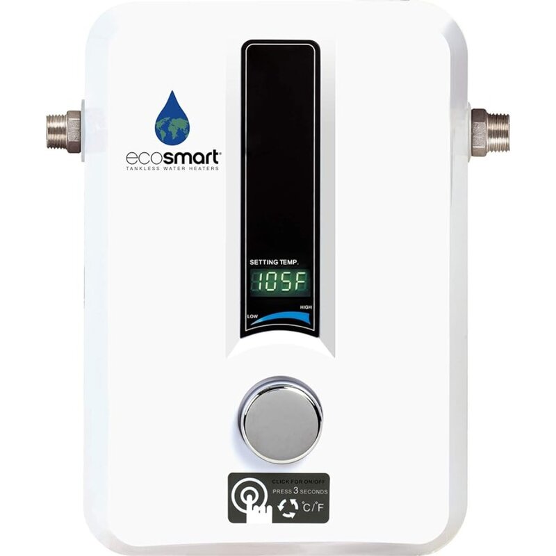 EcoSmart-Chauffe-eau électrique sans réservoir, 35%, 8 kW, quantité 1, 12x8x4