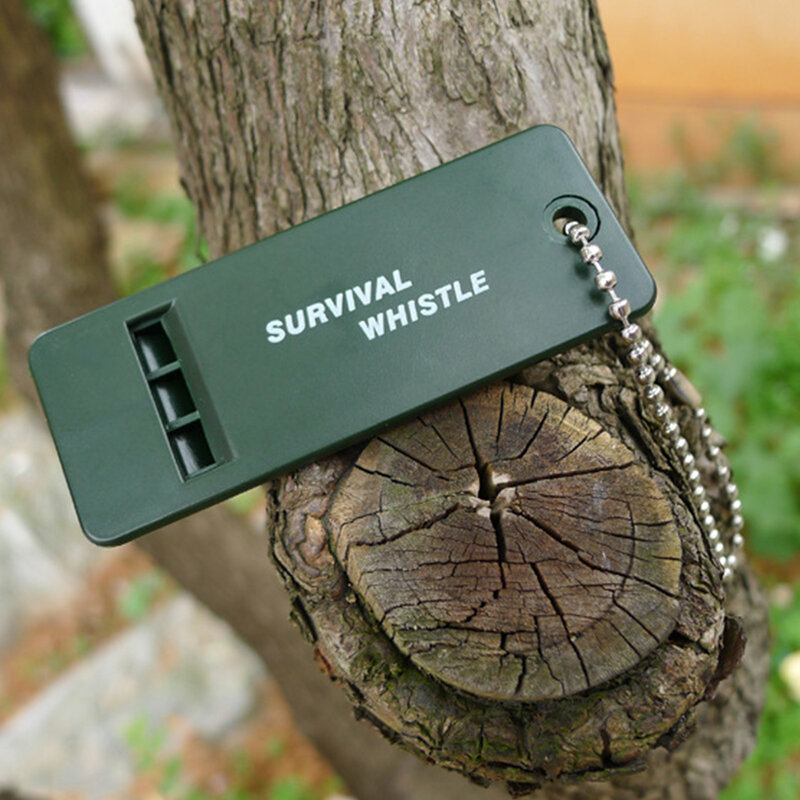 Tragbare Notfall pfeife 3-Frequenz-Überlebenspfeifen mit Schlüssel bund Männer Frauen Outdoor-Camping Wandern Sicherheits pfeife Werkzeuge