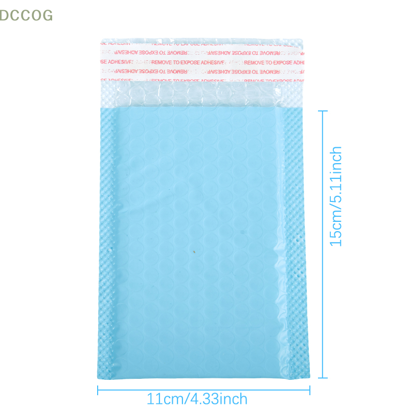 Self-Seal sacos de envio para pequenas empresas, acolchoado Mailing Envelopes, Bubble Mailers, azul claro, 10pcs