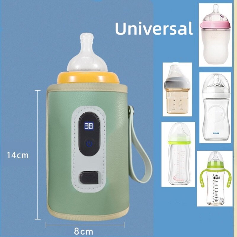 Chauffe-biSantos USB pour bébé, chauffe-lait et eau, sac isolé pour poussette, fournitures sûres pour enfants, accessoires de voyage en plein air pour nourrissons