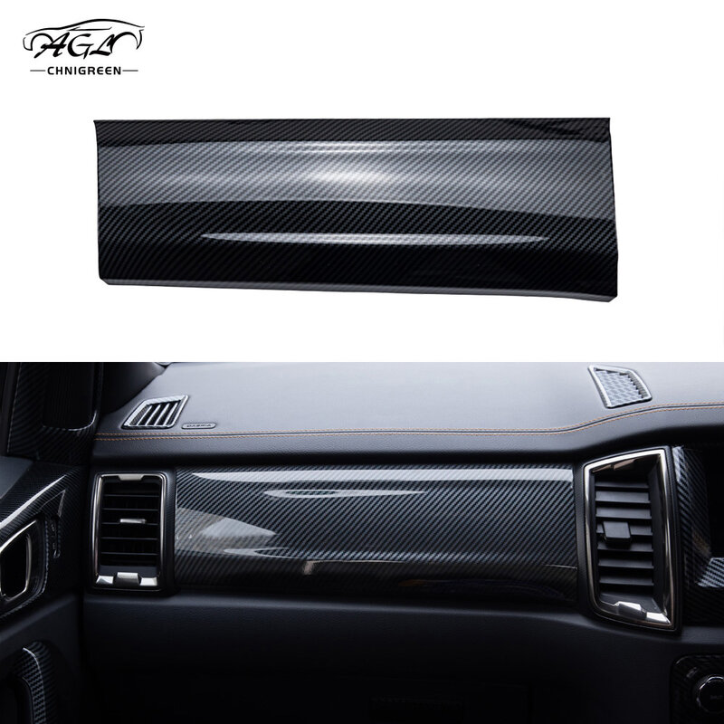 Carbon Fiber Color RHD Co-pilot Panel Cover Trim Interior Decoration For Ford RANGER 2015 2016 2017 2018 2019 2020