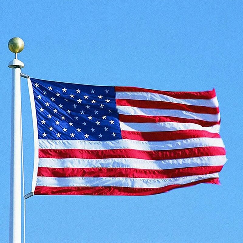 Baru Bendera 90*150Cm Bendera Nasional AS Spanduk Kegiatan Kantor Festival Parade Dekorasi Rumah Bendera Negara Amerika