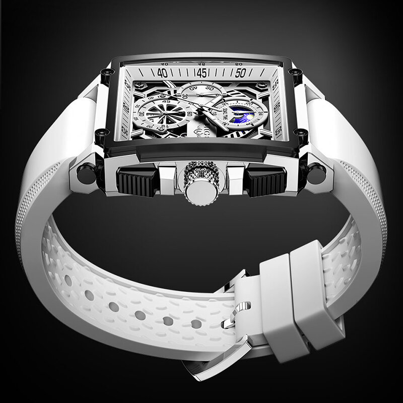 2023 كبير LIGE ساعات رجالية الأصلي ساعة كوارتز للرجل مقاوم للماء مضيئة لينة حزام ساعة اليد الذكور تاريخ الرياضة ساعة معصم