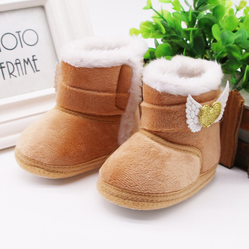 Baby's Soft Sole Fur Snow Boots, Sapatos recém-nascidos, Criança, Meninas, Meninos, 1 ano, Quente, Inverno, 0-18M