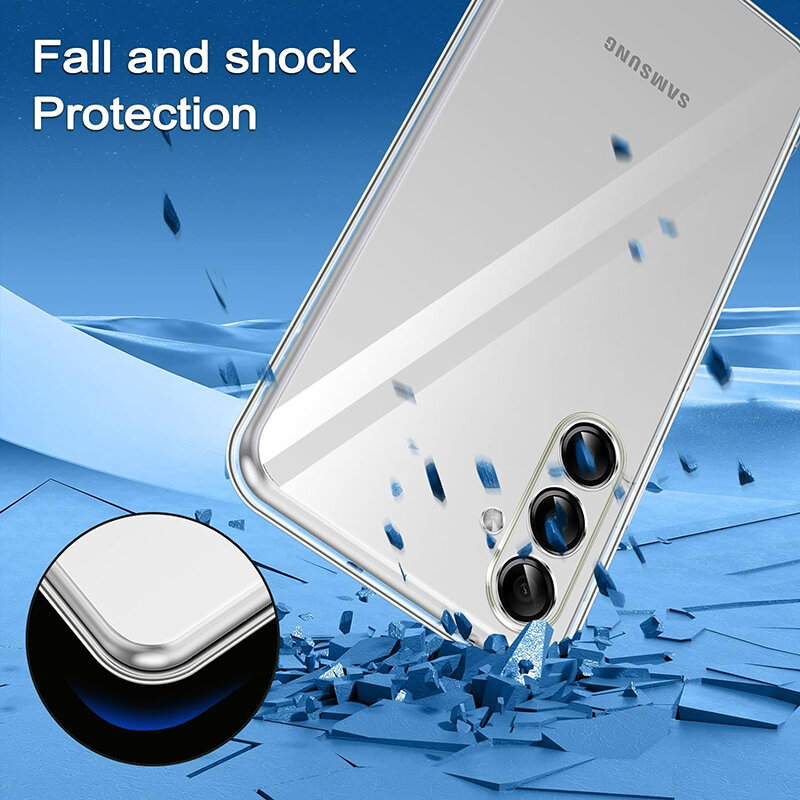 Ultra cienki silikonowy futerał Soft Fit do Samsung Galaxy S24 S23 Ultra FE Plus A55 A35 A25 A15 A54 A54 A24 A14 A05 A05s przezroczysta osłona