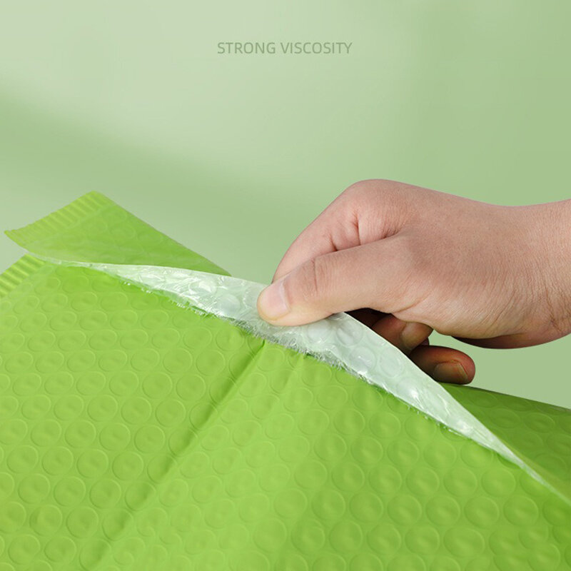대형 버블 백, 밝은 녹색 플라스틱 버블 봉투, 의류 포장, 배송 봉투, 충격 방지 선물 가방, 20 개, 28x37cm