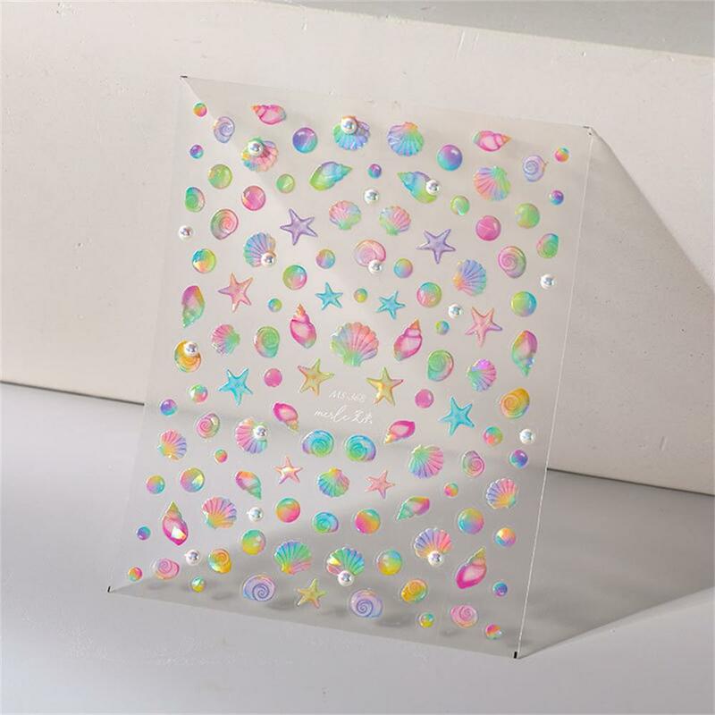 Nail Stickers Charming Unique Ease Of Use Waterproof Beautiful Anti-scratch Ocean Style Nail Decal Innovative Lasting