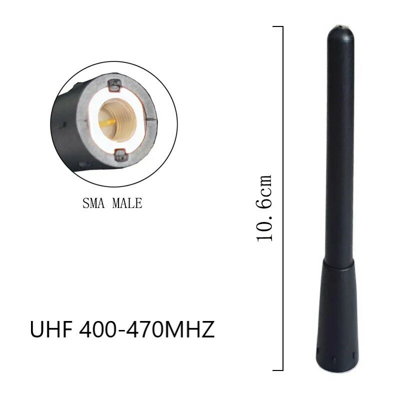 Antena UHF 1P 2p, conector macho SMA para walkie taIkie de 400-470mhz, antenas direccionales impermeables inalámbricas