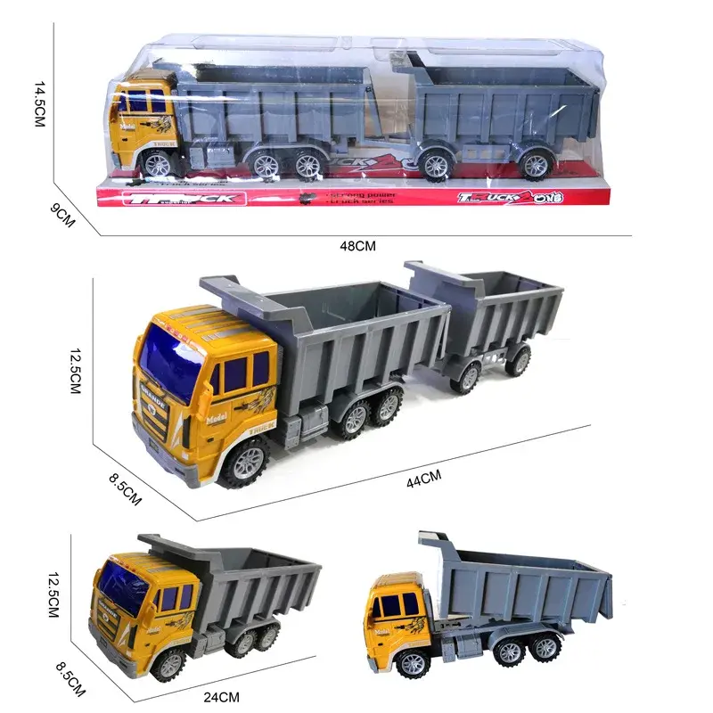 Children's Inertial Semi-trailer Tractor Trailer Cement Mixer Toy Engineering Simulation Toy Car