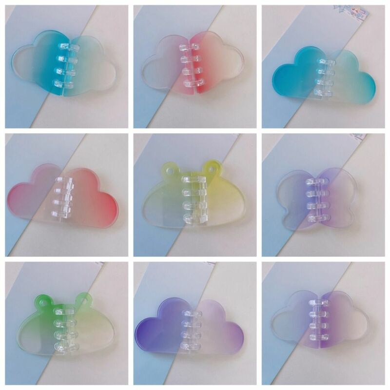 Transparent DIY Keychain Making Kit Charm Gradient Color Creative DIY Keyring Acrylic Mini DIY Acrylic Pendant Children's