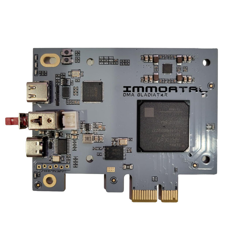 Gladiator, FPGA DMA พร้อมเฟิร์มแวร์ pcileech ที่กำหนดเองได้ถึง300เมกะไบต์/วินาทีความเร็ว, FPGA DMA การเชื่อมต่อ USB-C/PCIe, เฟิร์มแวร์ FPGA USB