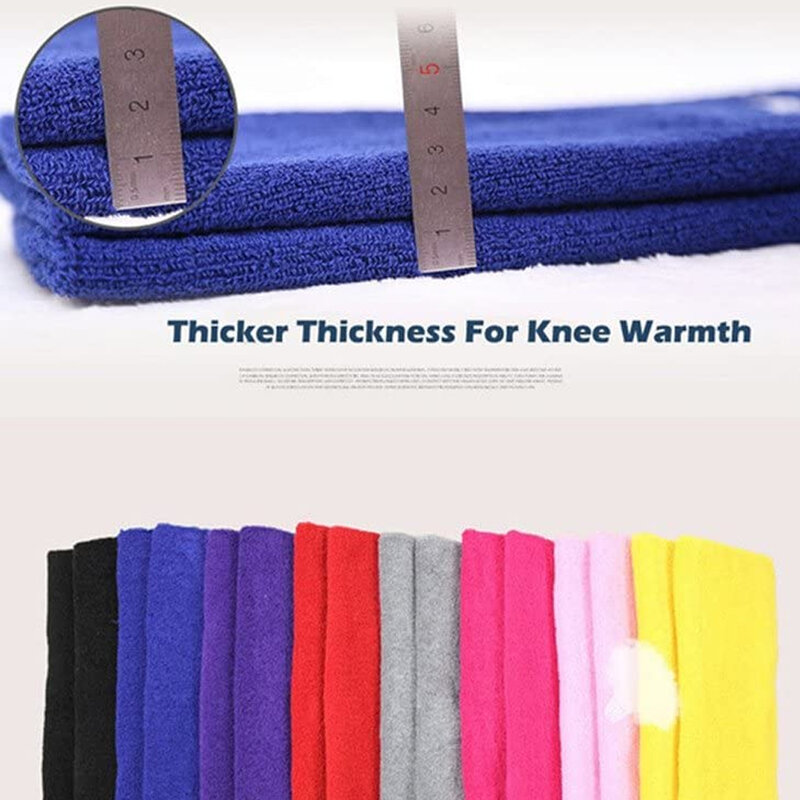 1 par elástico toalha joelho mangas dança proteção capa leggings idosos apoio esportes inverno quente articulação dor artrite alívio