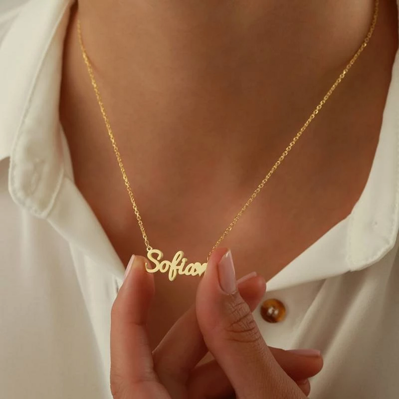 Индивидуальное ожерелье с именем для женщин, персонализированная подвеска с буквами, ювелирные изделия из нержавеющей стали, Мужская цепочка, чокер, ошейник на заказ