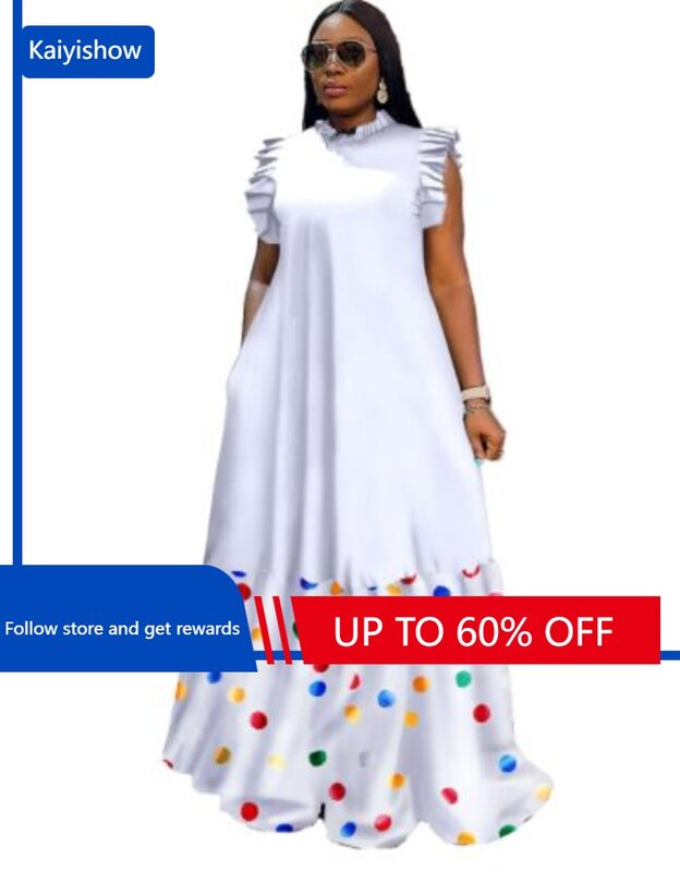 Платье-Макси женское камуфляжное в африканском стиле