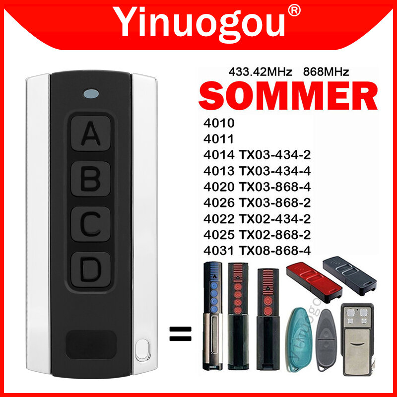 For SOMMER 4014 4013 TX03 434 2 4 4022 434-2 433.42MHz 4020 4026 4025 4031 TX03 TX02 TX08 868 868MHz