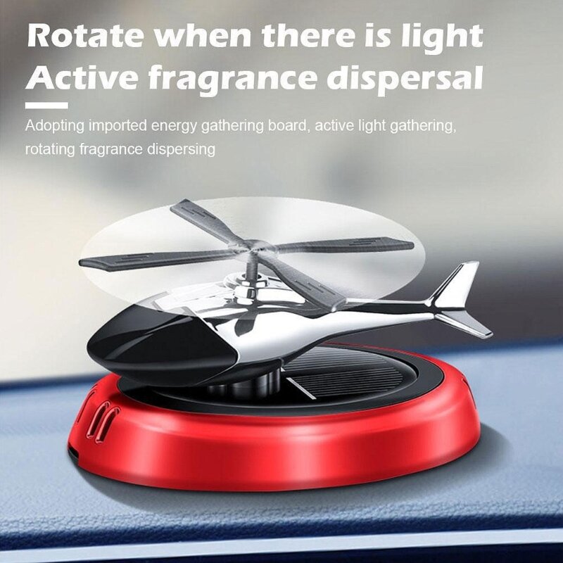 Car Air Freshener Helicopter Solar Energy Rotating Aromatherapys Interior Decoration Accessories Diffuser for Car & Home