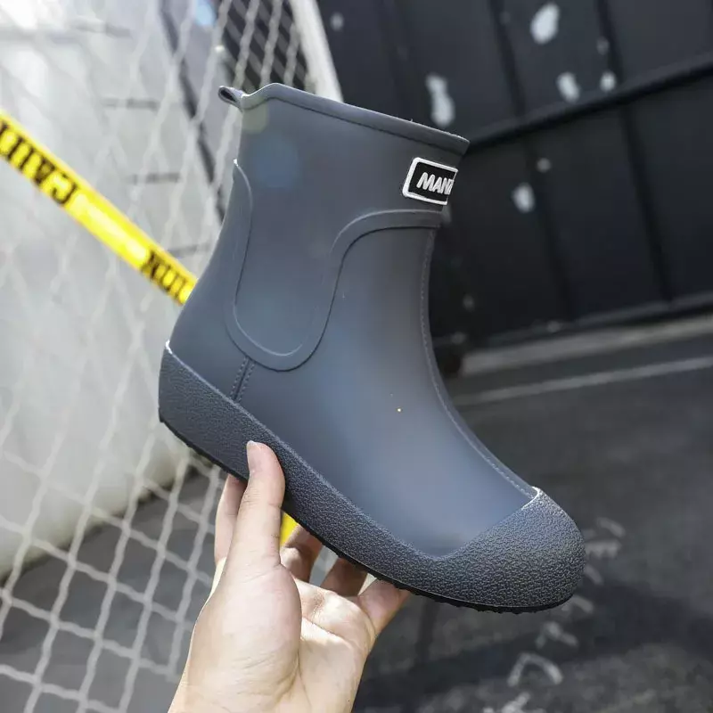 Shoes for Men Rubber Boot Waterproof Platform Booties 2024 Fashion Outdoor Non-slip Rain Boots Men Working