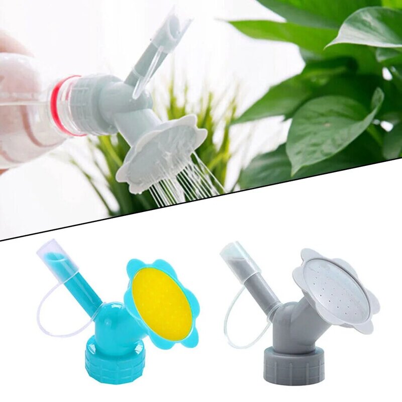 Boquilla de aspersor de 10x5 Cm, boquilla de plástico 2 en 1, azul/gris, riego de flores de plantas para el hogar, asequible, nuevo