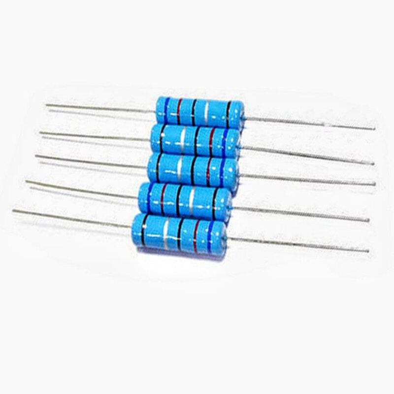 5PCS 5W Filme De Metal Resistor 1% Anel de Cinco Cores 75R 82R 91R 120R 150R 160R 180R Ohm