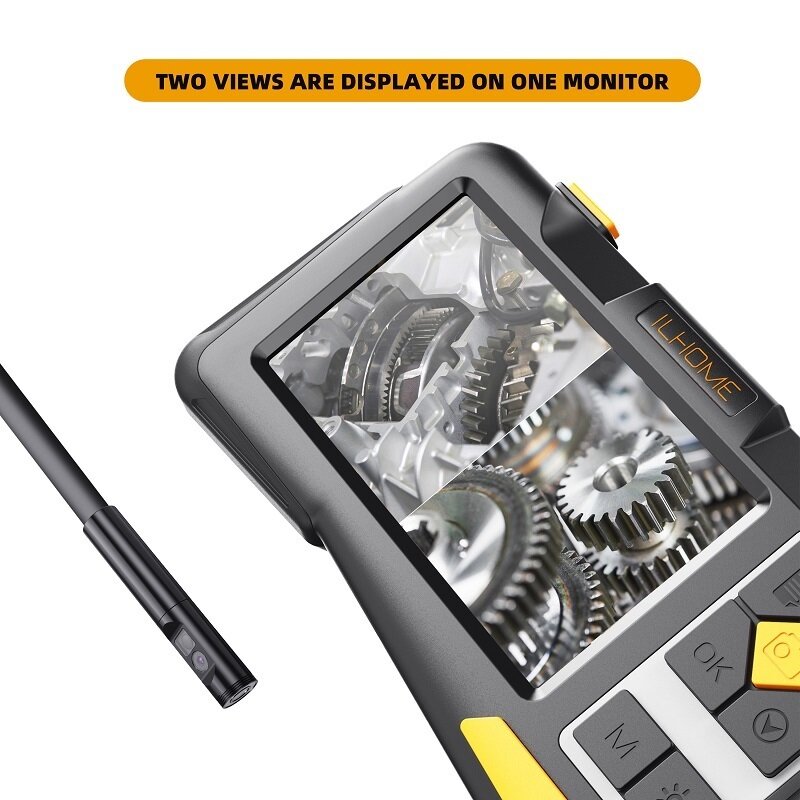 New Endoscope 4.5" IPS Screen 8MM/5.5MM/3.9MM Camera Car Inspection Borescope HD1080P 9 LEDs IP68 Waterproof Rigid Cable